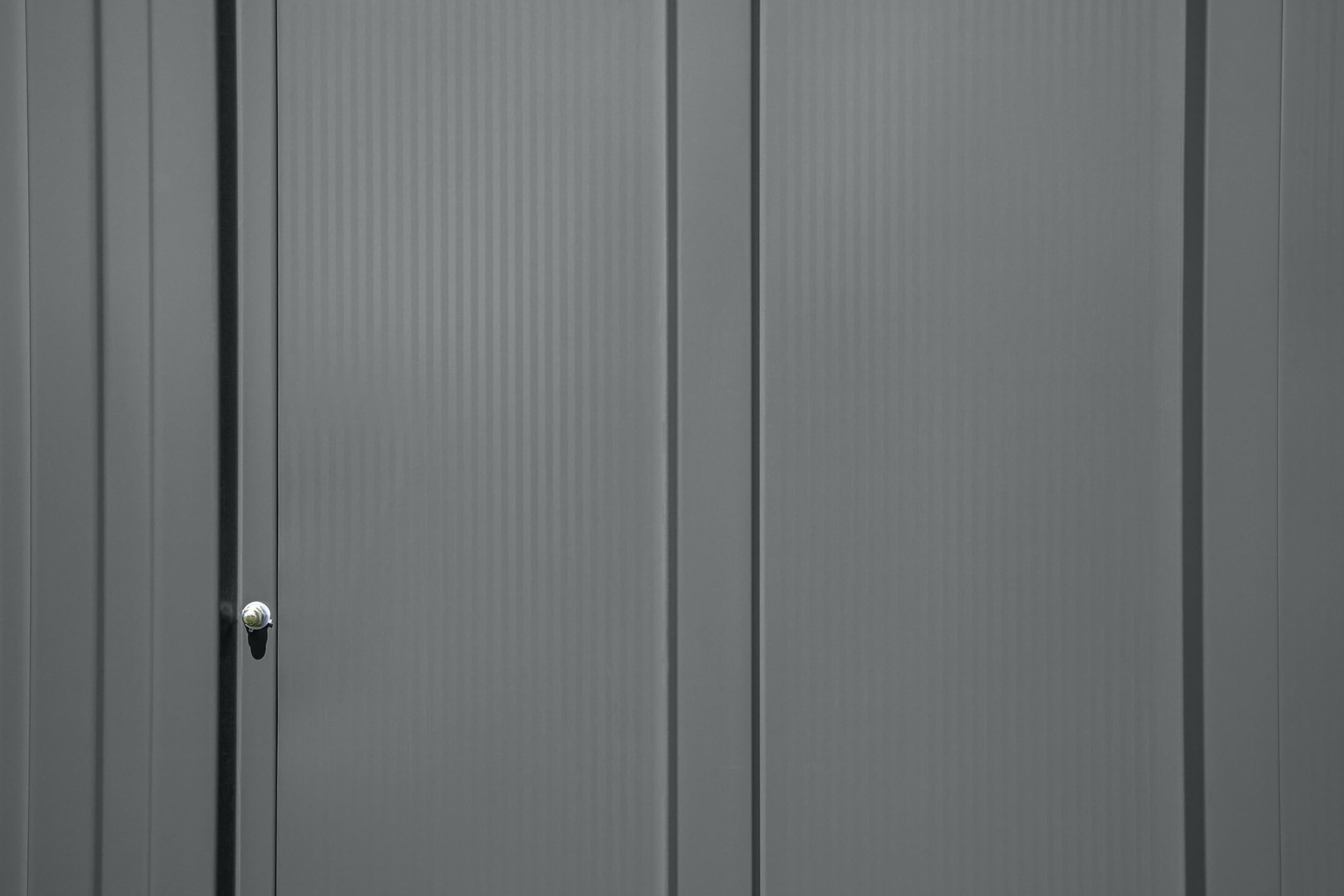 Arrow Classic Steel Storage Shed 6x4 ft - Durable Outdoor Garden Shed with Lockable Doors - Charcoal Gray Weather-Resistant Metal Shed for Backyard, Patio & Lawn Equipment Storage