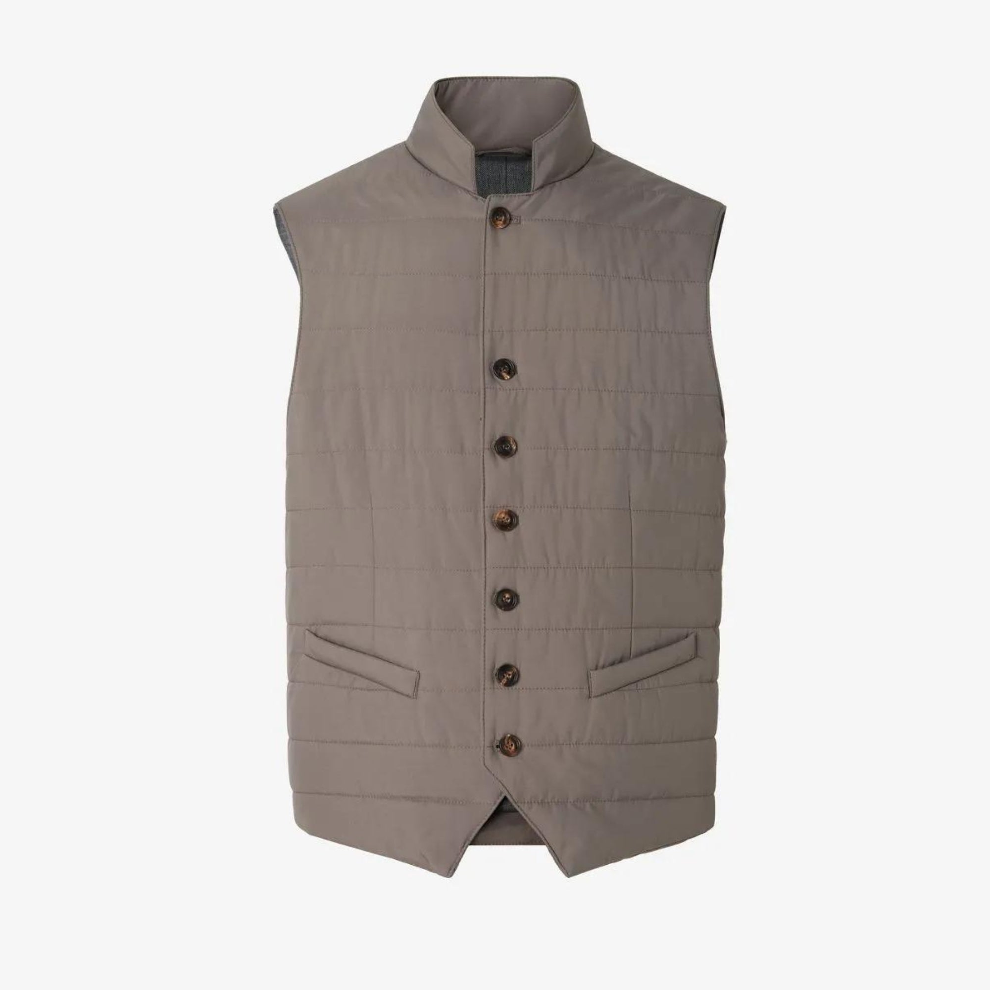 Corneliani Men's Padded Waistcoat Vest - Anthracite Grey for Winter Warmth | Formal & Casual Wear | Office, Business, Outdoor Activities
