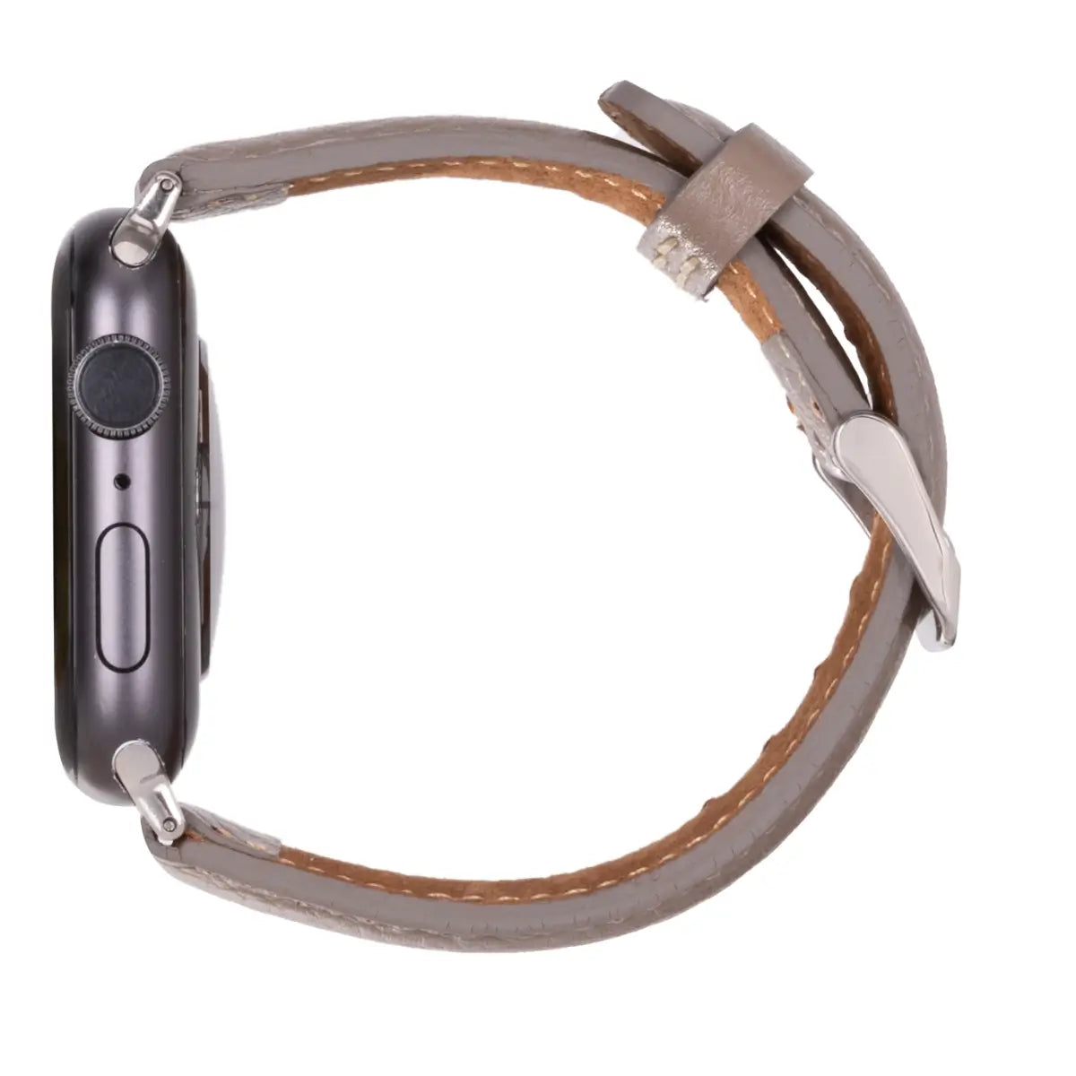 Premium Genuine Mink Leather Apple Watch Band - Soft Luxury Strap for Apple Watch Series 9/8/7/6/SE/5/4/3 - Perfect for Business, Formal Events & Everyday Wear