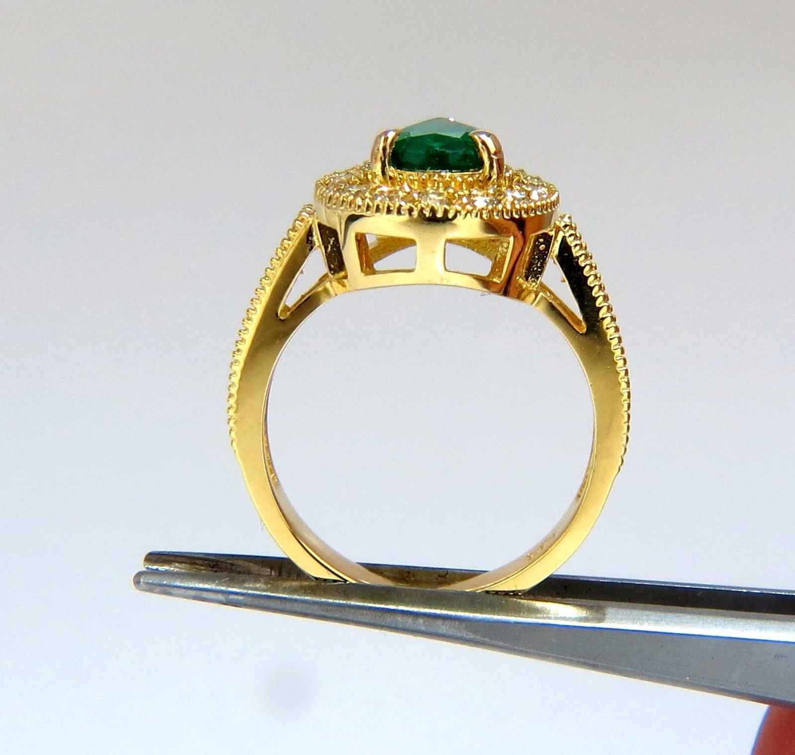 2.85ct Natural Pear Brilliant Emerald Diamond Ring in 14K Gold with G/VS Clarity + Fancy Yellow Diamonds | Elegant Engagement, Wedding, or Anniversary Jewelry Gift