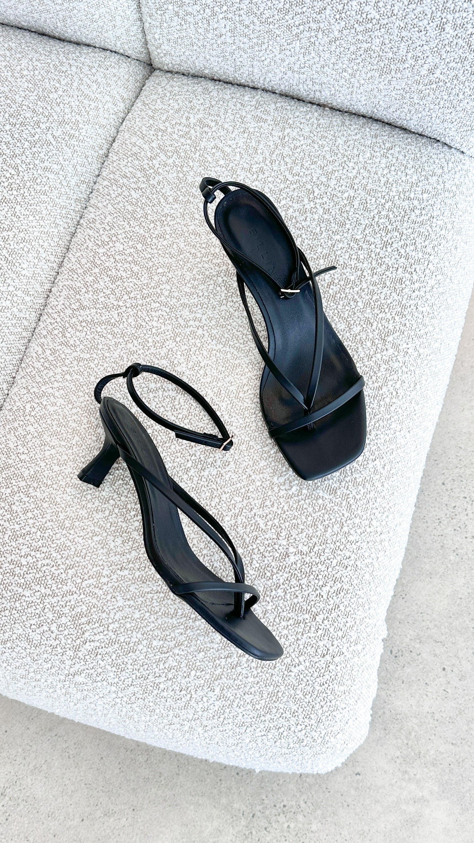 Black Caspian Heel - Stylish Women's High Heels for Parties, Weddings & Evening Events | Comfortable & Fashionable Dress Shoes
