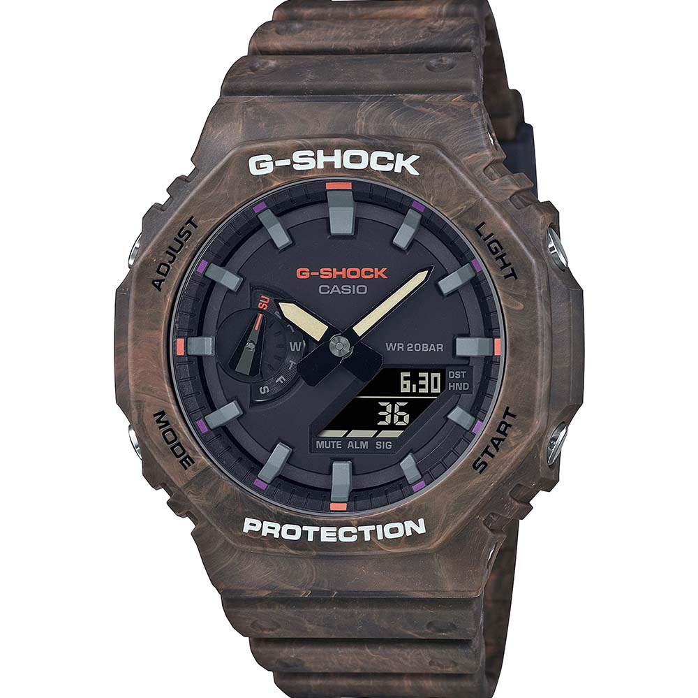 G Shock GA2100FR 5A 'CasiOak' Mystic Forest Series International Edition - Shock Resistant Digital Analog Watch for Men - Perfect for Outdoor Adventures, Sports & Casual Wear