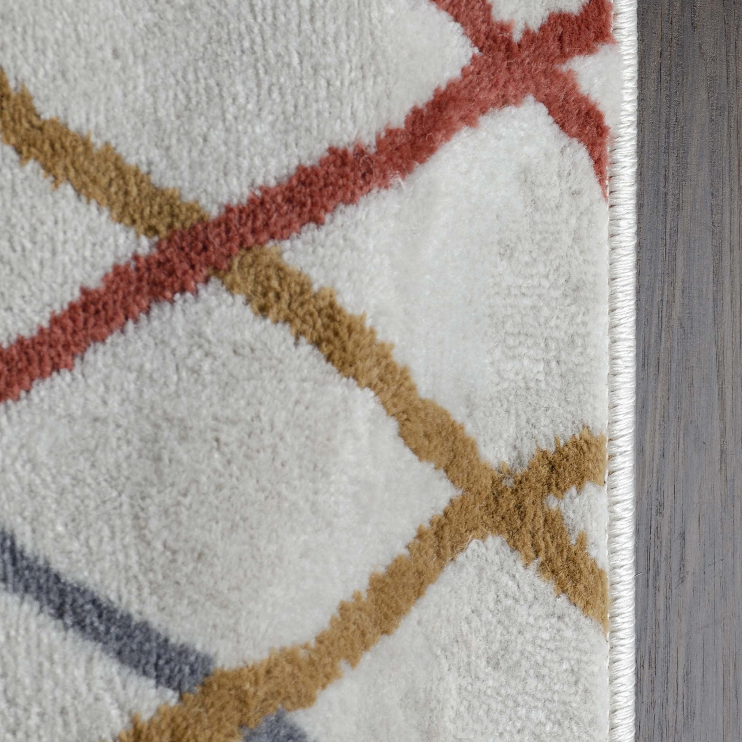 Ellis Diamond Trellis Modern Indoor Area Rug - Soft Non-Slip Living Room Carpet for Bedroom, Nursery & Home Decor - Perfect for Cozy Spaces & High Traffic Areas