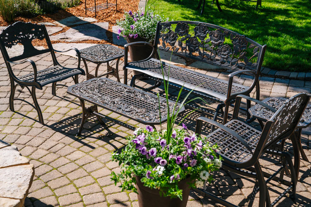 Outdoor Rose Glider Bench - Comfortable Patio Swing for Garden, Porch, and Backyard Relaxation | Perfect for Reading, Lounging, and Enjoying Nature