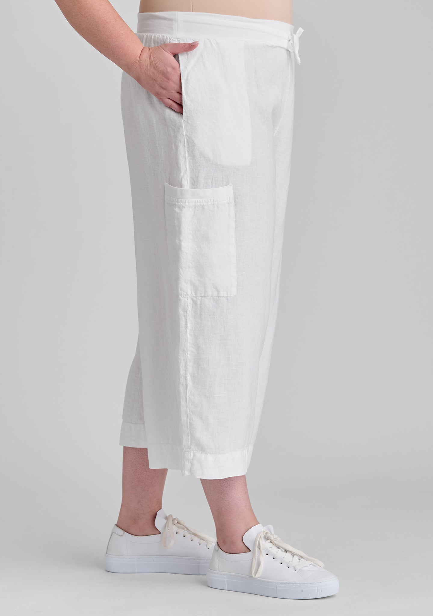 Full Time Linen Drawstring Pants - Comfortable Casual Lounge Pants for Women & Men - Perfect for Yoga, Home Wear, and Summer Vacation