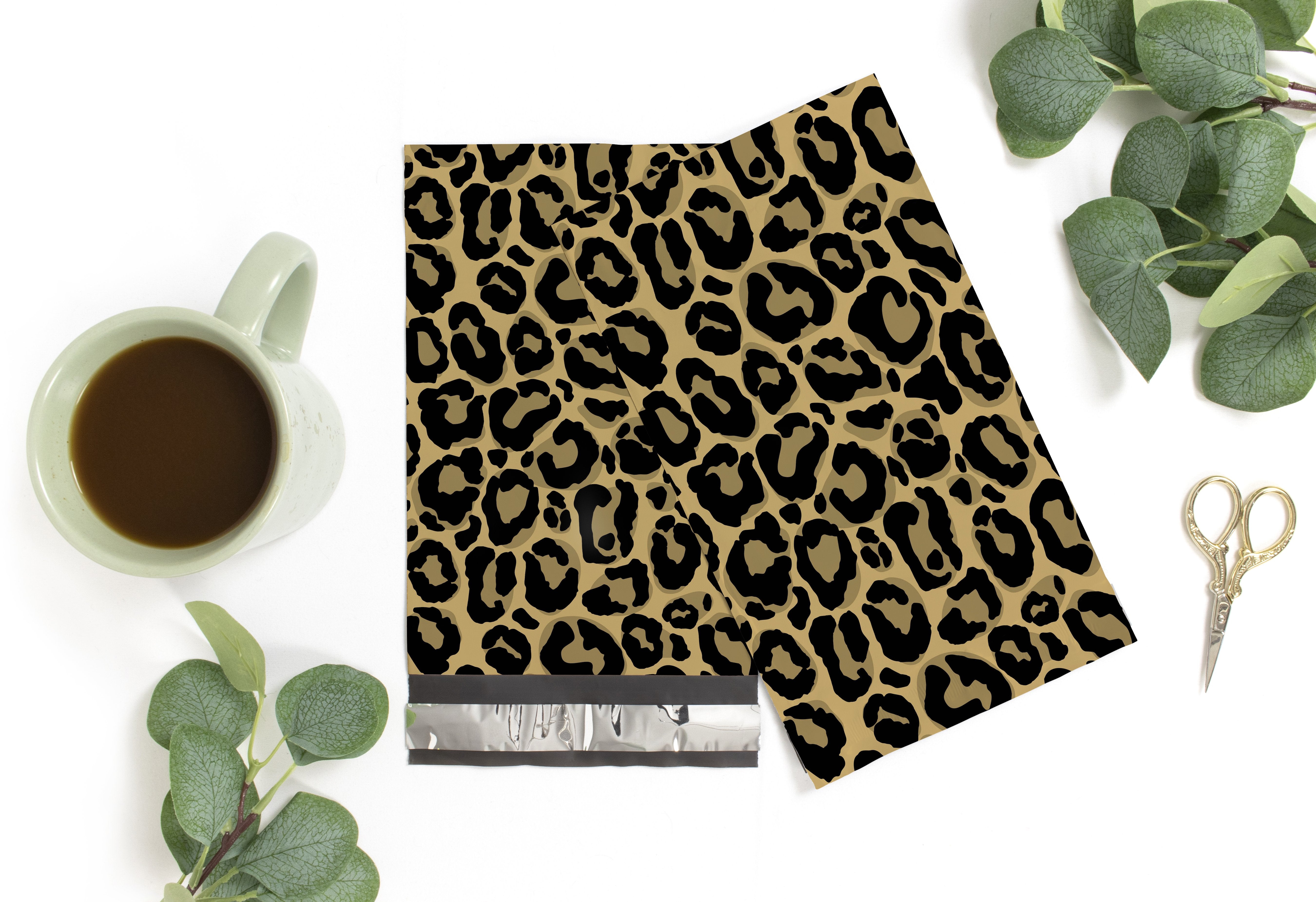 Leopard Print Poly Mailers 6x9 - Waterproof Shipping Envelopes for Ecommerce, Small Business & Online Stores - Perfect for Clothing, Jewelry & Accessories Packaging