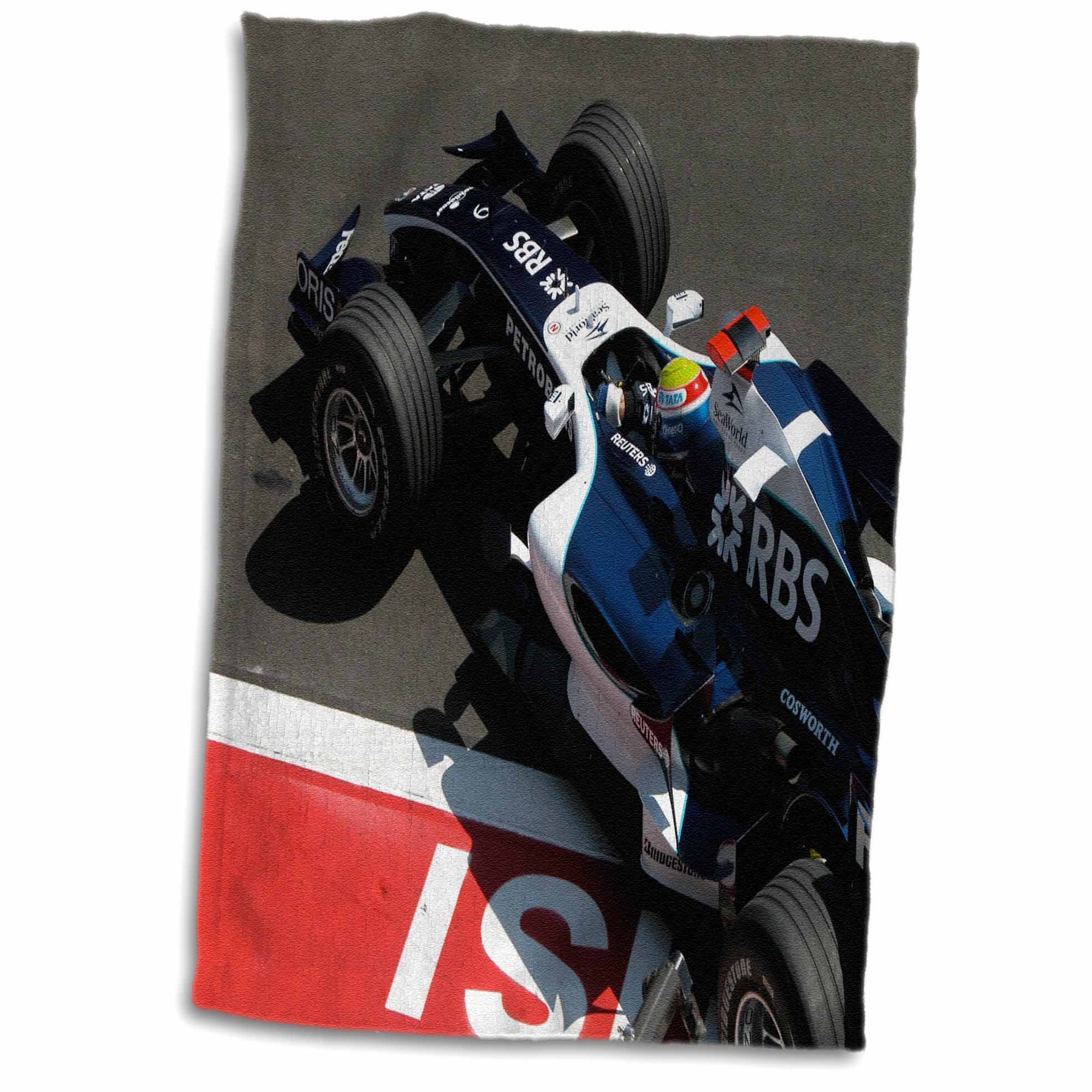 3D Rose Race Car Design Microfiber Towel - 15