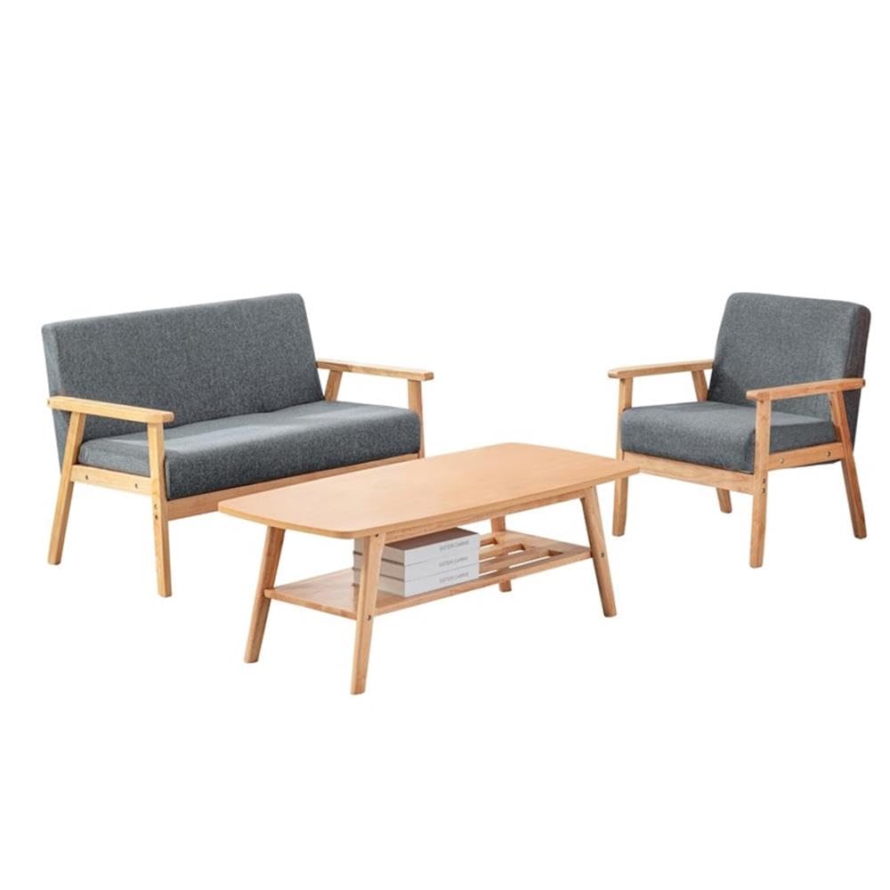 Lilola Home Bahamas Coffee Table and Loveseat Set - Modern Living Room Furniture for Small Spaces, Perfect for Apartments and Cozy Homes