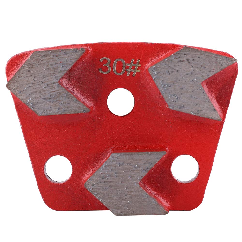 6PCS Diamond Grinding Discs for Concrete - #30 Grit Metal Bond Trapezoid Floor Grinding Pads - Compatible with Concrete Grinders - Perfect for Floor Polishing, Surface Preparation & Renovation Projects