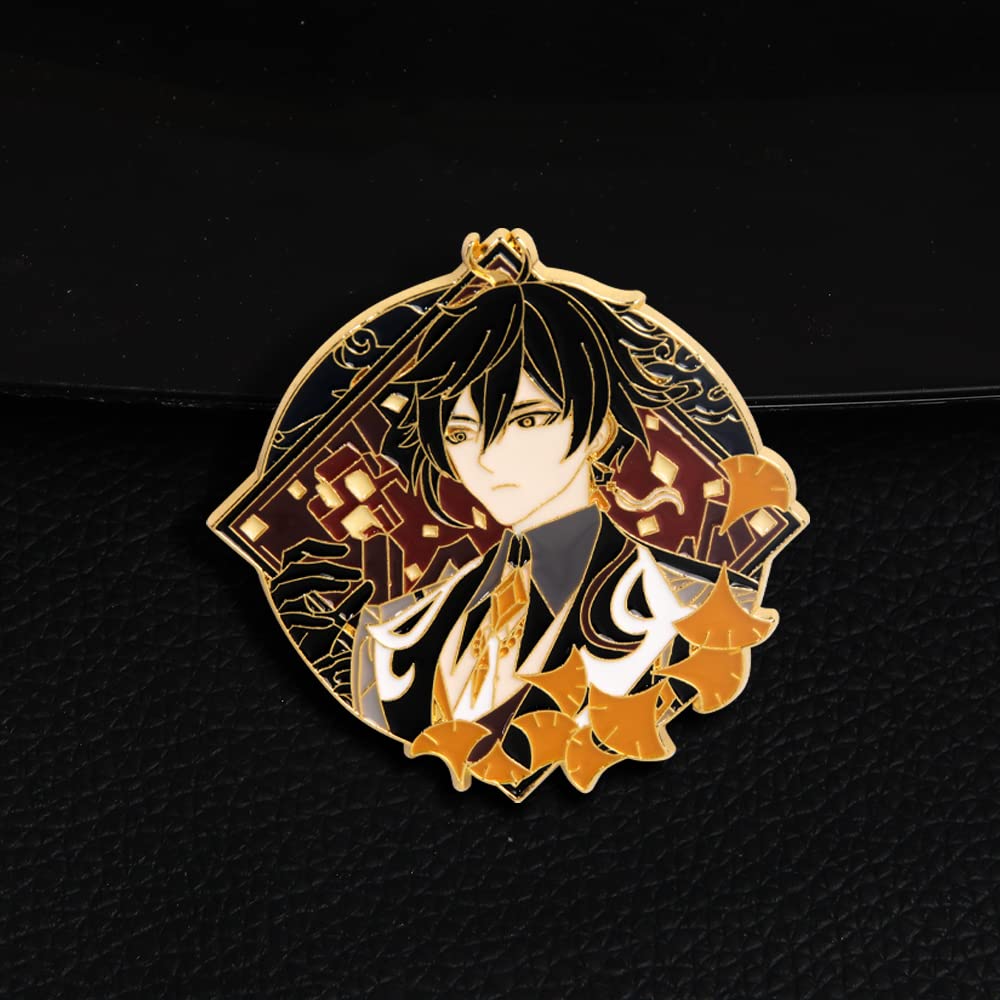 Genshin Impact Hu Tao Brooch Pin - Anime Cosplay Enamel Lapel Pin - Cute Gift for Fans, Women & Girls - Perfect for Conventions, Cosplay & Collectors