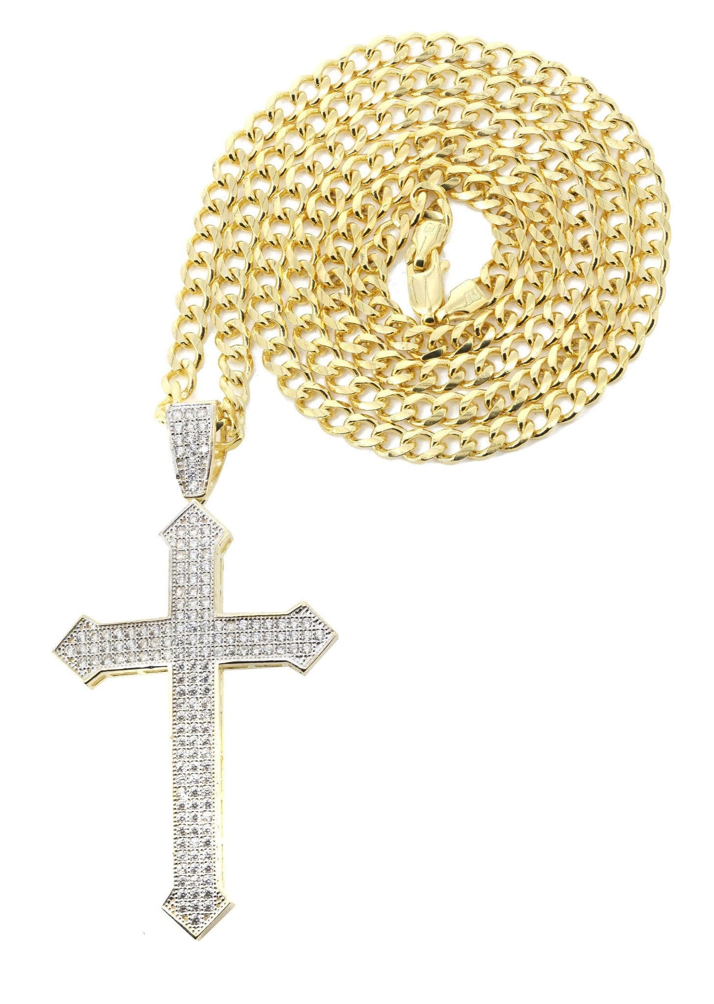 10K Yellow Gold Cross Necklace for Women - 22.2 Grams Solid Gold Religious Jewelry - Perfect for Baptism, First Communion, Confirmation & Everyday Wear