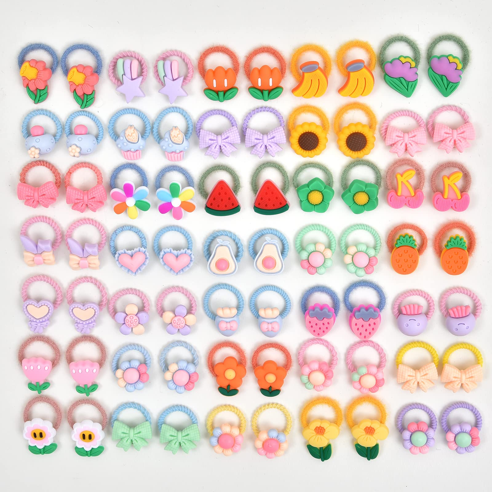 70Pcs Cute Small Baby Hair Ties - Colorful Elastic Hair Bands for Girls & Toddlers | Soft Ponytail Holders for Daily Use, School, Parties & Special Occasions