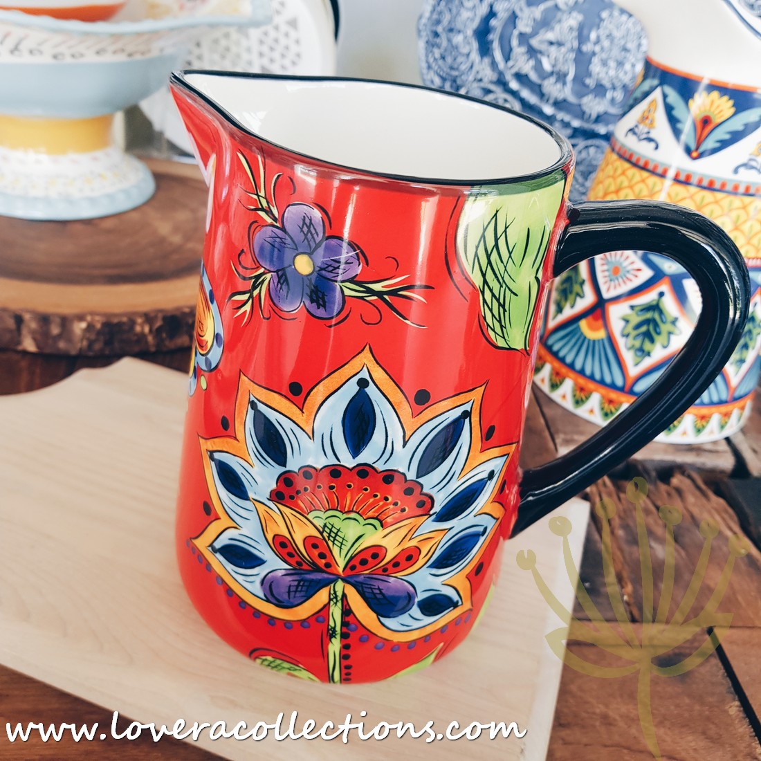 Vibrant Colorful Glass Pitchers - 50% Off Clearance Sale - Perfect for Iced Tea, Lemonade & Summer Beverages