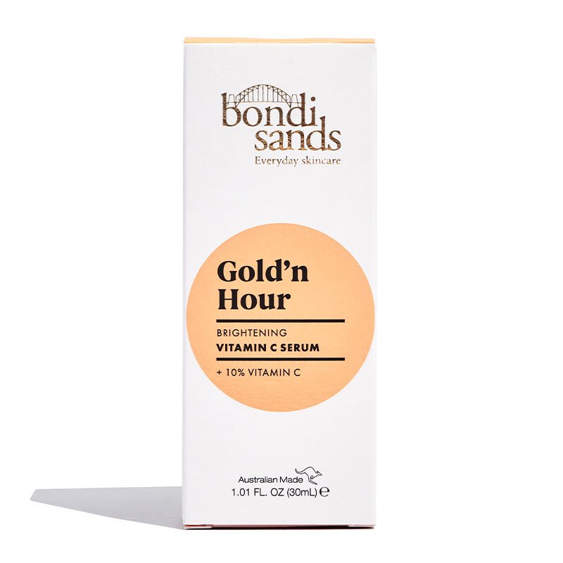 Bondi Sands Gold'n Hour 10% Vitamin C Serum for Face - Brightening & Anti-Aging Skincare Treatment - Glow Booster for Dull Skin - Perfect for Morning & Night Routine