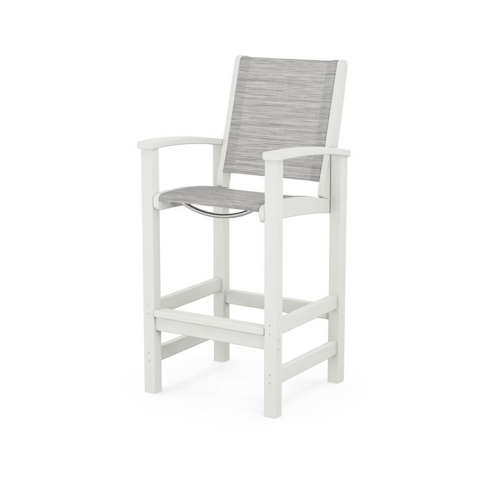 POLYWOOD Coastal Bar Chair - Outdoor & Indoor Bar Stool, Weather-Resistant, Durable, Comfortable - Perfect for Patio, Deck, Kitchen, and Poolside Use