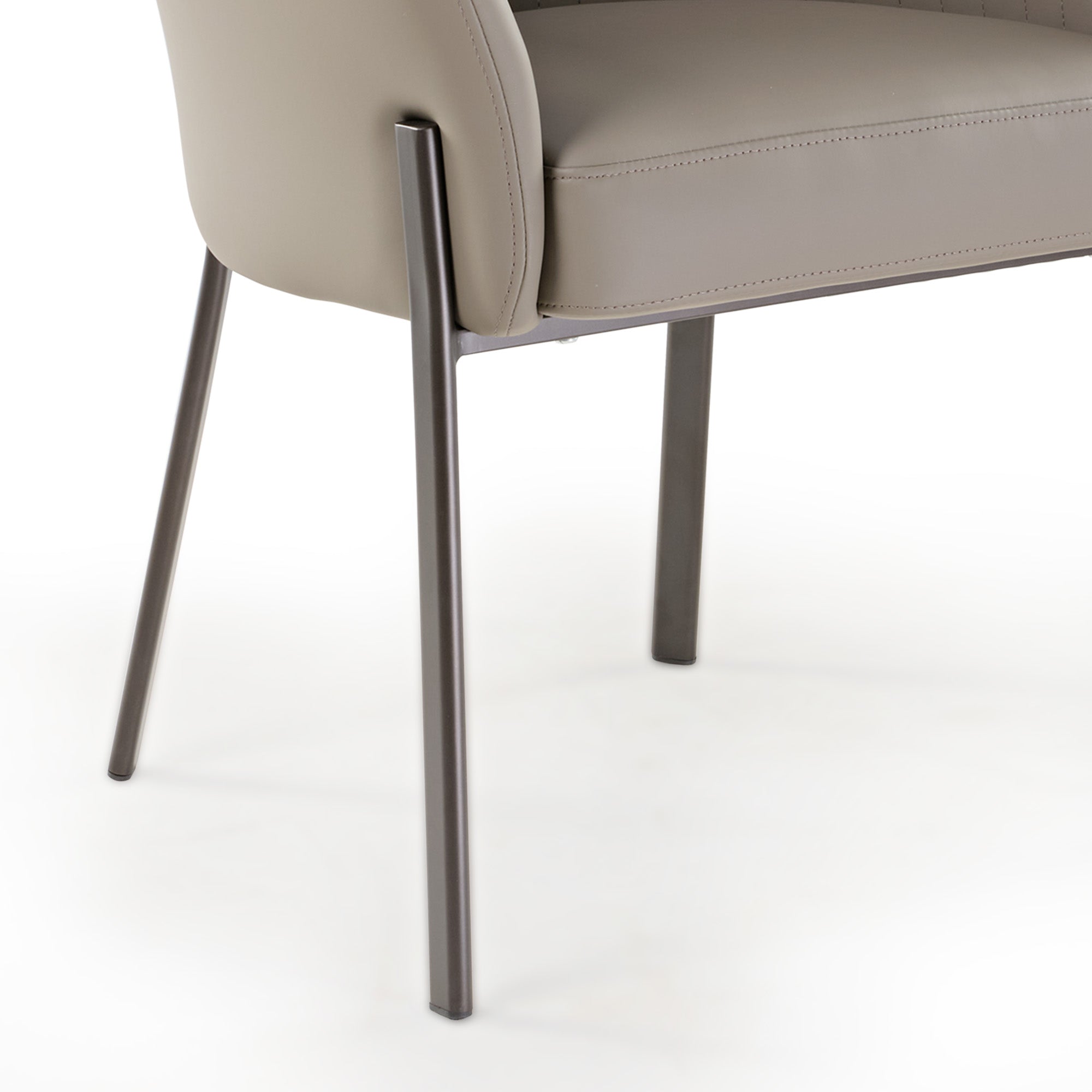 Dark Gray Upholstered Arm Dining Chair with Jade Accents - 1 PC, Modern Comfort for Dining Room, Kitchen, or Office