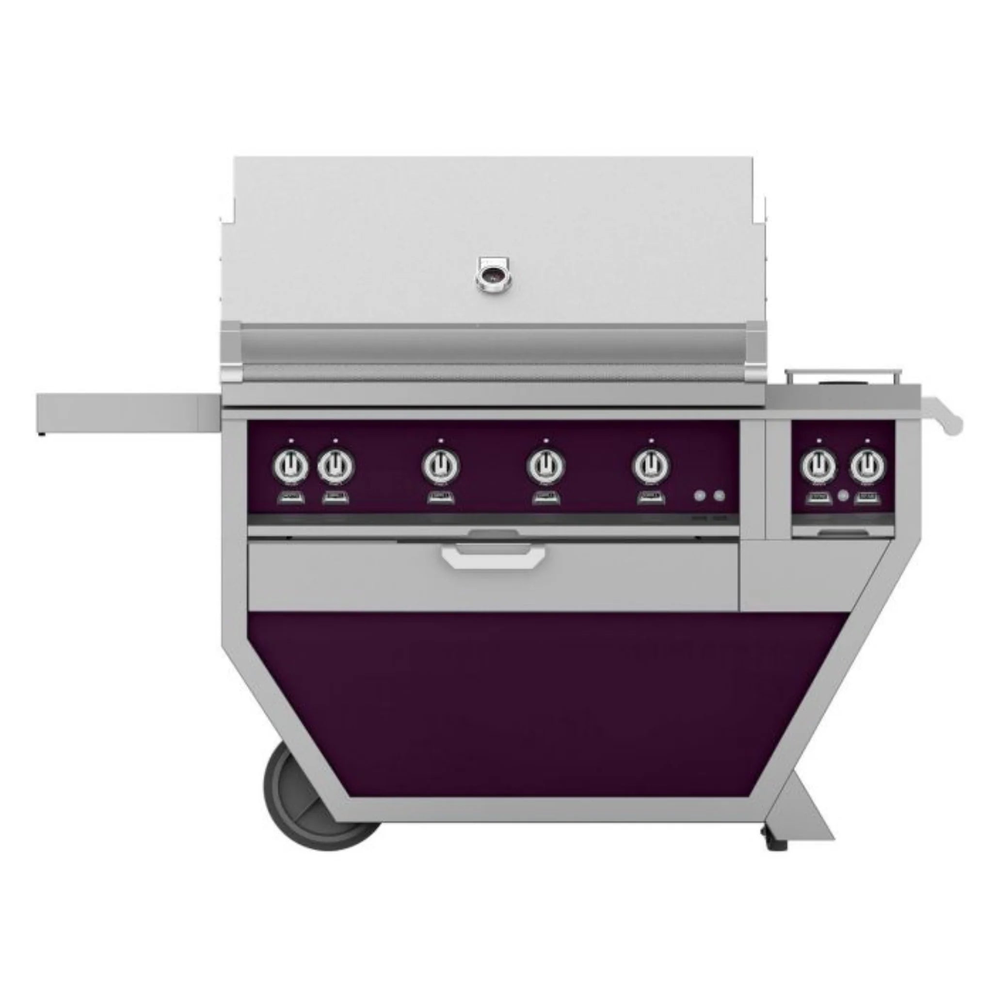 Hestan 42-Inch Deluxe Freestanding Gas Grill with Double Side Burner - Outdoor BBQ Grill for Backyard, Patio & Garden Cooking