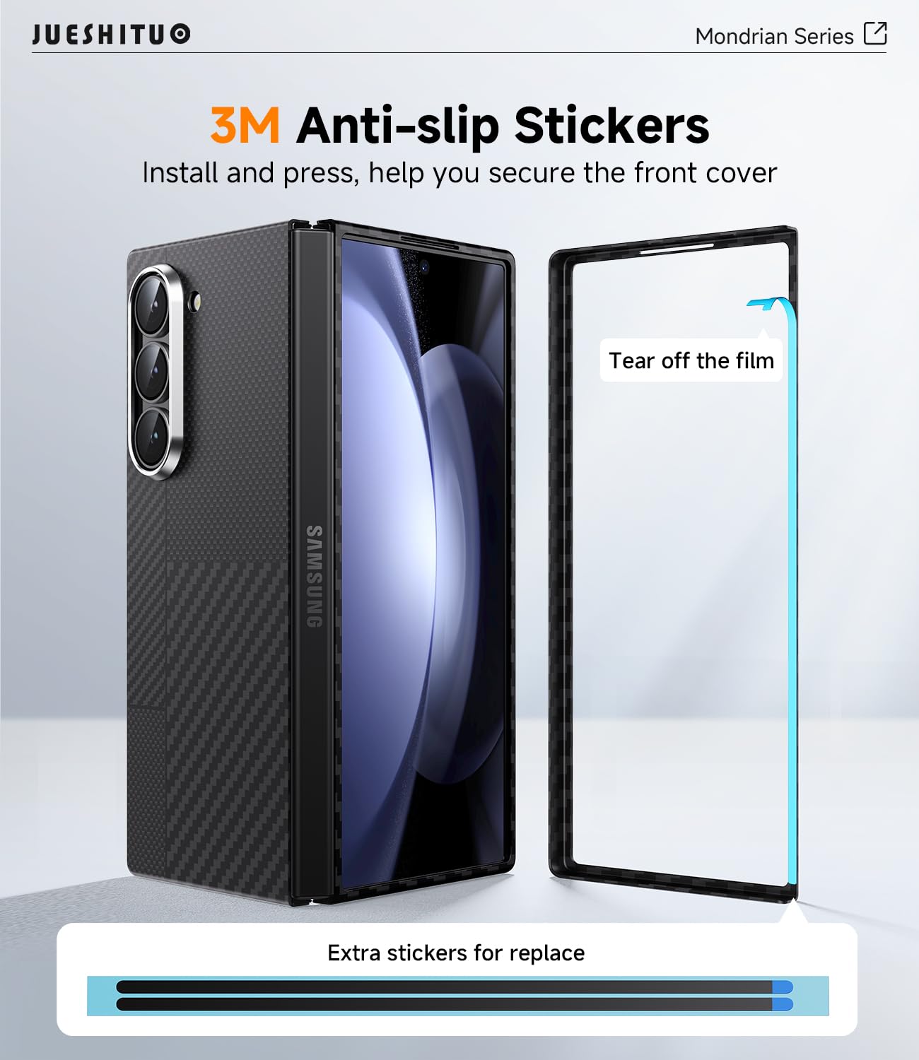 Samsung Galaxy Z Fold 6 Case - Ultra Slim 600D/1500D Aramid Fiber Magnetic Cover with Carbon Fiber Texture | Compatible with MagSafe | Lightweight & Durable Protection for Work, Travel & Daily Use