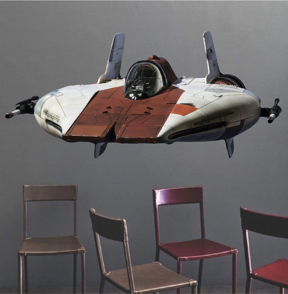 Removable Kids Wall Stickers - Space Ship Themed Decals for Bedroom, Dorm & Apartment Decor | DIY Wall Art Mural for Boys & Girls Rooms | Perfect for Nursery, Playroom & Teen Spaces