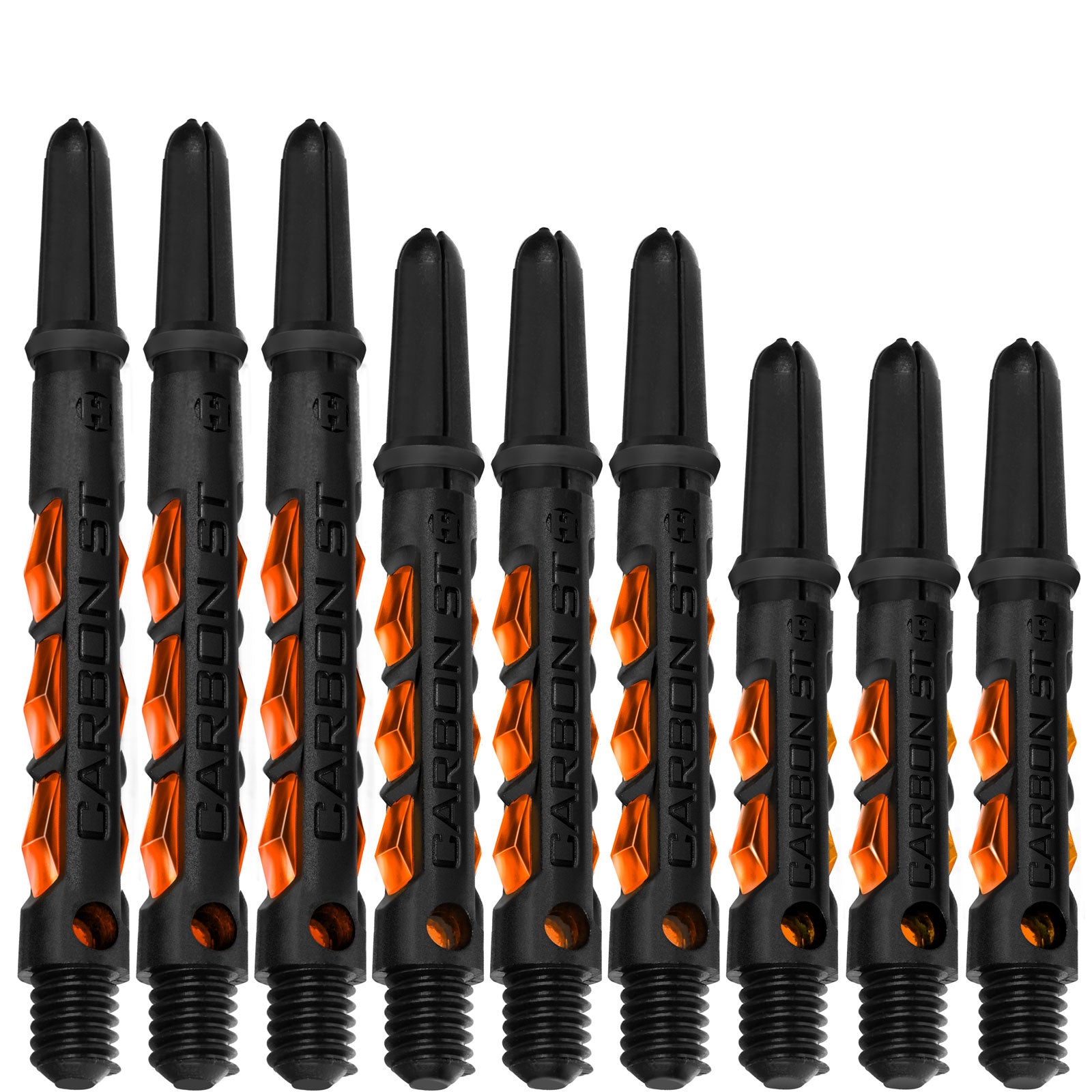 HARROWS CARBON ST Ring Lock Shafts - High Performance Darts Shafts in Vibrant Orange | Perfect for Professional Darts Players & Tournaments
