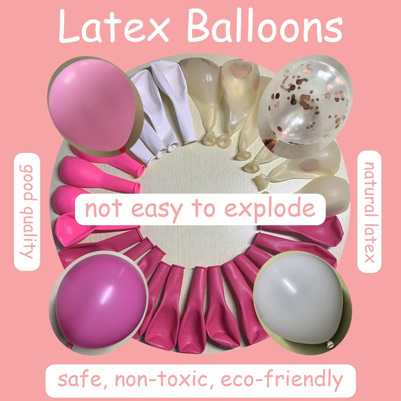 Sweet Pink & White 13th Birthday Party Decorations for Girls - 13 Happy Birthday Balloons, Pink Banner, Hot Pink Number 13 Foil Balloons - Perfect for Daughter's Teen Birthday Celebration & Kids Party Decor