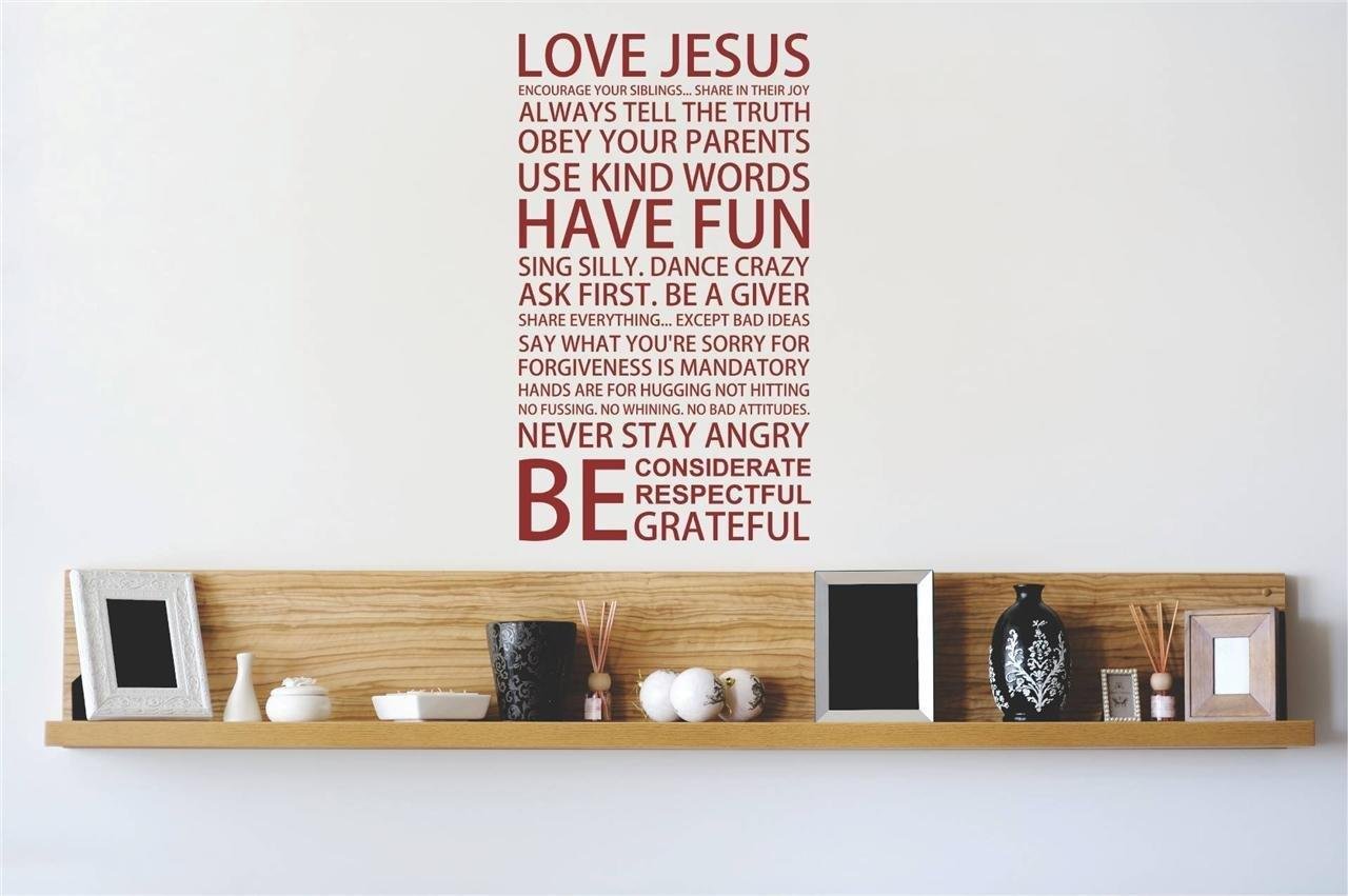 Jesus Encourage Your Siblings Vinyl Wall Decal - Inspirational Bible Quote Home Decor Sticker (19x36 inches) - Perfect for Bedroom, Nursery & Christian Gift Giving