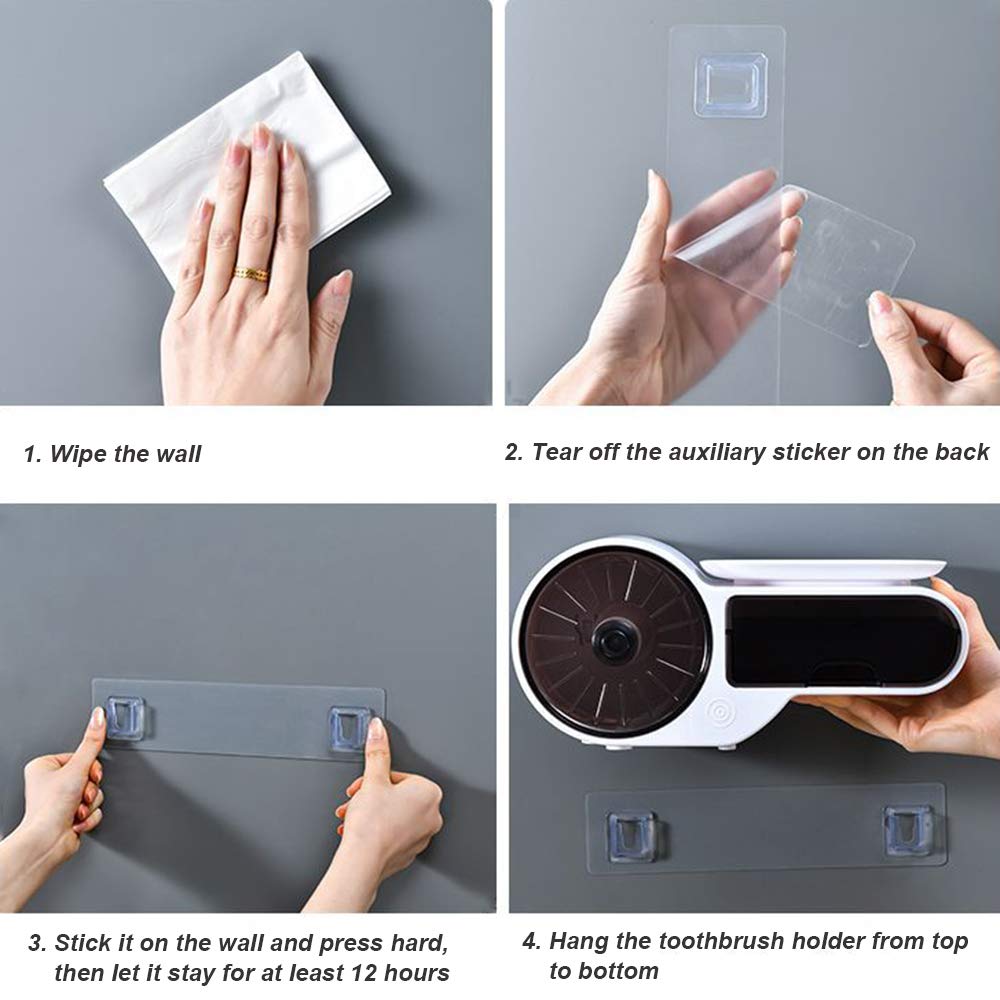 Wall-Mounted Toilet Paper Holder - Waterproof Bathroom Tissue Storage Box with Multifunctional Shelf, Large Capacity Toilet Roll Stand Rack Set, Easy No-Drill Installation for Home, RV & Office Use