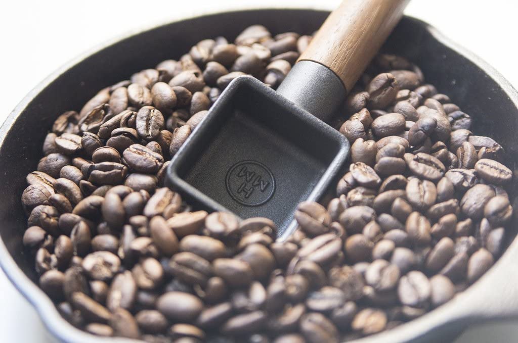 Premium HMM Iron & Teak Coffee Scoop - Durable & Stylish Measuring Spoon for Coffee, Tea, and Spices - Perfect for Home, Cafe, or Barista Use