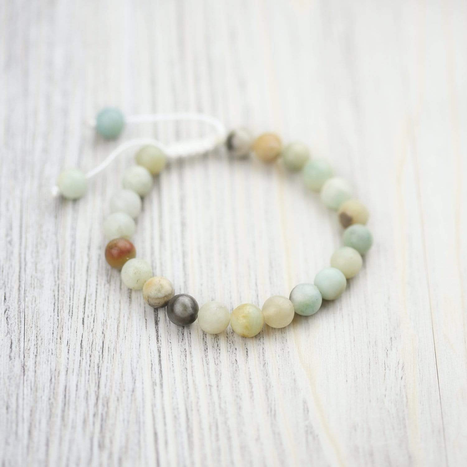 Amazonite Beaded Meditation Mala Bracelet for Women - Natural Stone Healing Energy, Stress Relief & Mindfulness - Perfect for Yoga, Prayer & Spiritual Practice