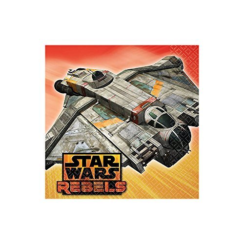 Star Wars Rebels Themed Beverage Napkins - Pack of 16 | Party Supplies for Star Wars Fans, Birthday Decorations, Movie Night Accessories
