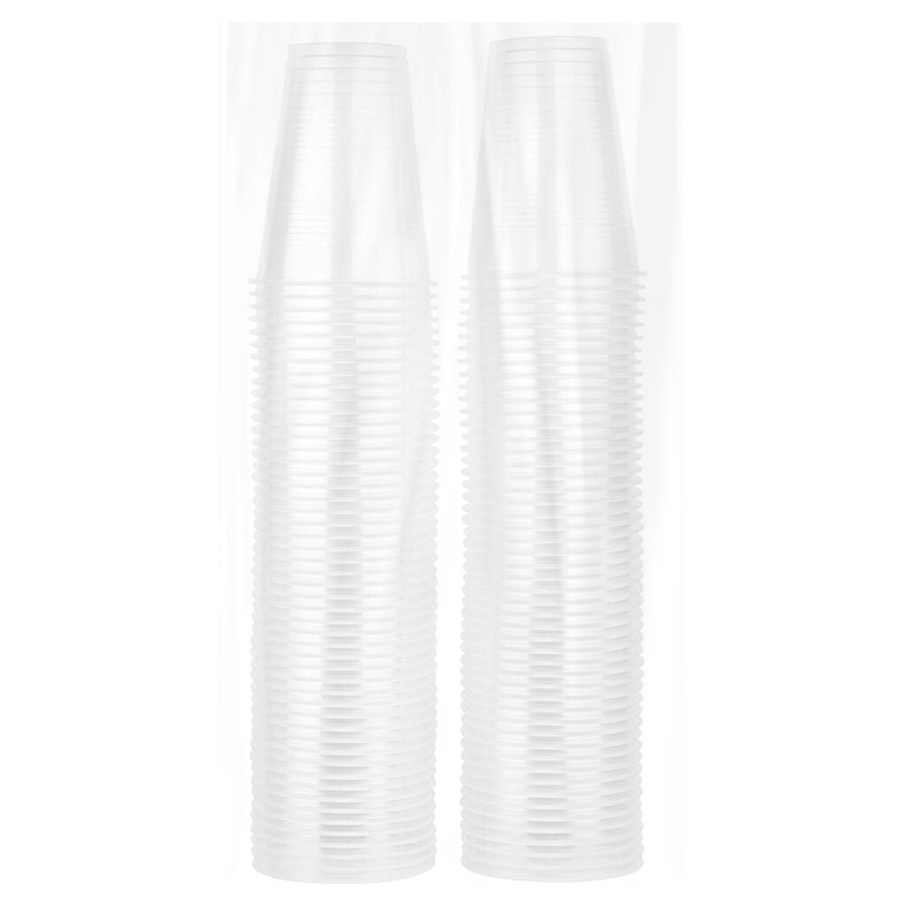 7 oz. Clear Plastic Disposable Cups - Bulk Pack of 100 - BPA Free Party Cups for Beverages, Smoothies, Cocktails - Perfect for Home, Office, Parties & Outdoor Events
