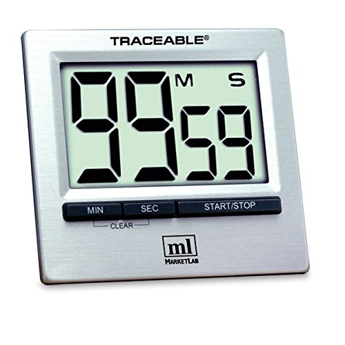 Large Digital Timer - 3.33 Inch Wide, 0.5 Inch Deep, 3 Inch Tall - Countdown & Stopwatch for Kitchen, Gym, Classroom & Office Use