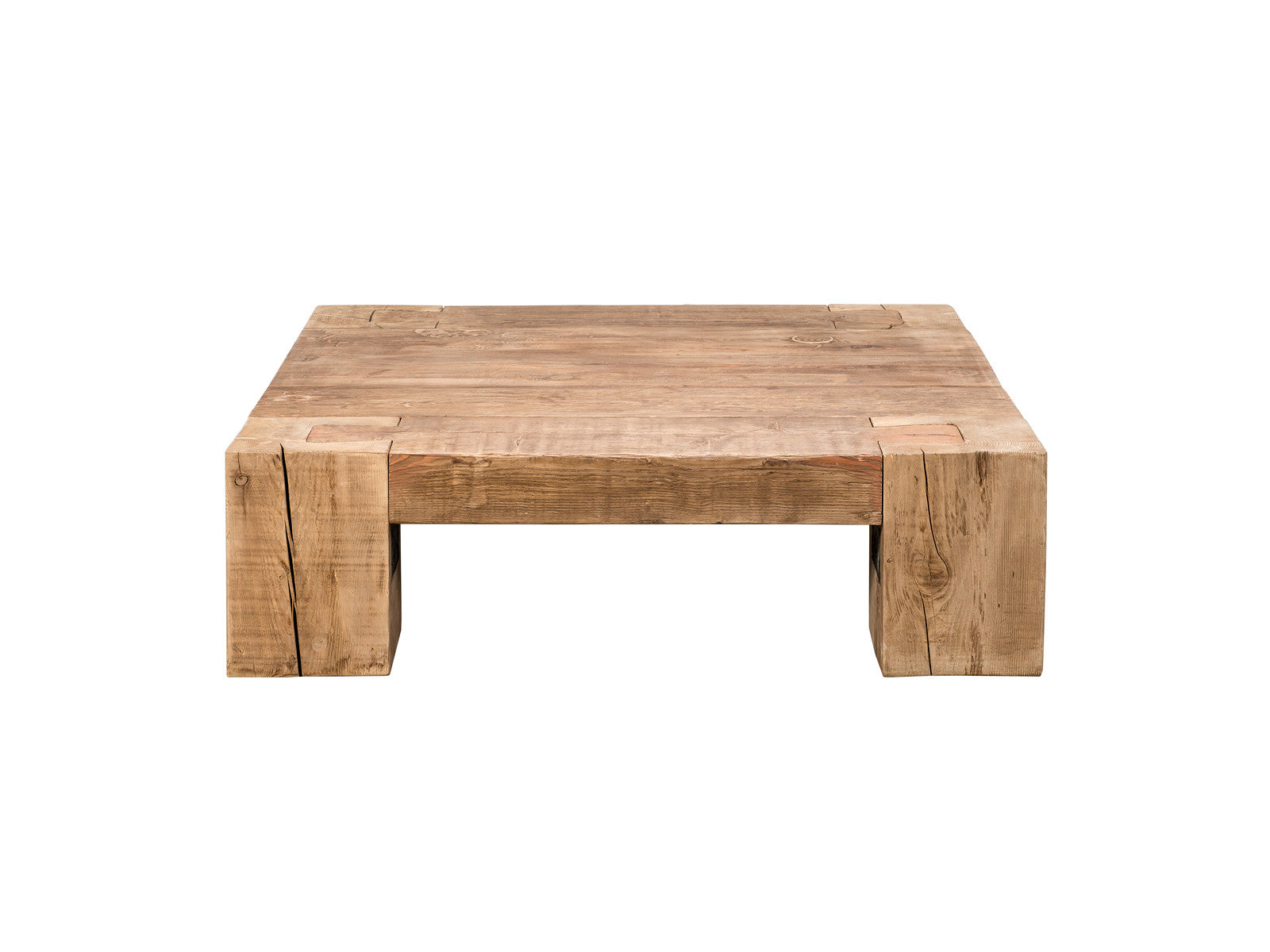 Modern English Beam Coffee Table - Rustic Solid Wood Living Room Center Table for Home Decor, Farmhouse Style Furniture - Perfect for Living Room, Lounge, or Office