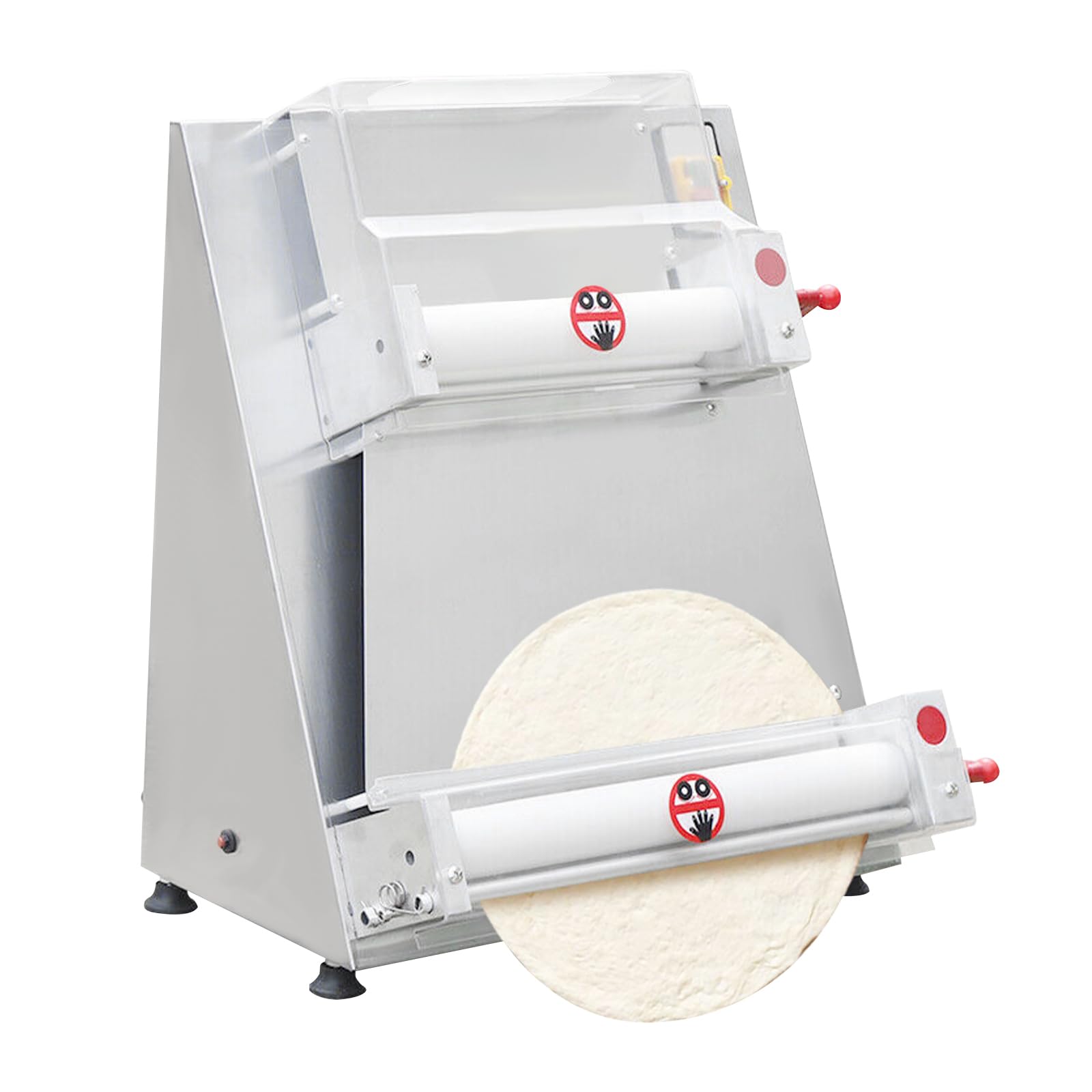 370W 110V Commercial Electric Dough Roller Sheeter Machine - Adjustable Pizza Dough Press for Bakeries, Pizzerias & Restaurants | Perfect for Making Homemade Pizza, Pastry, Pasta & Bread Dough