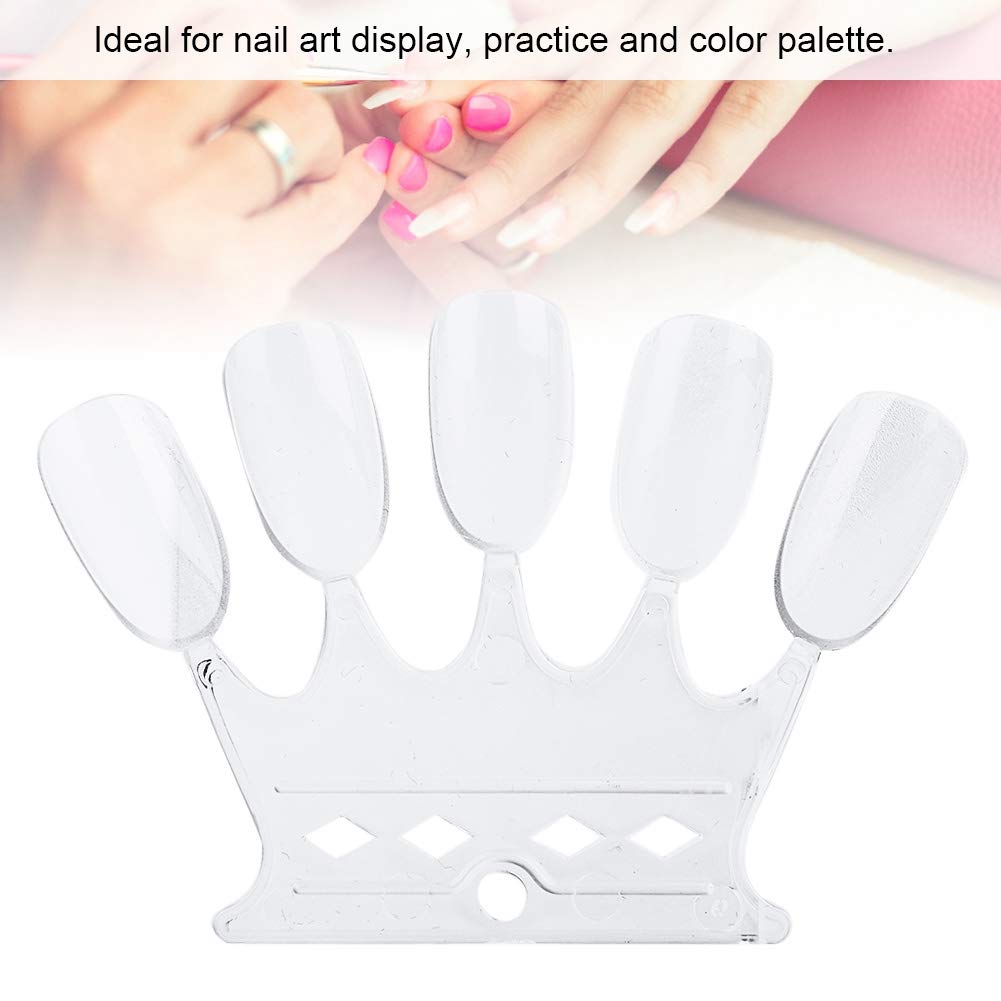50Pcs Clear False Nail Art Tips Sticks - Nail Polish Color Display Cards for Manicure & Gel Polish Practice - Perfect for Salon Professionals & DIY Nail Art at Home