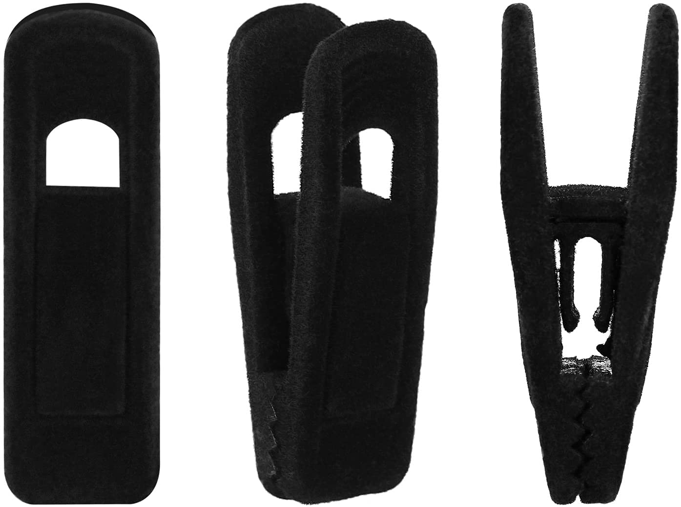 Velvet Hangers with Strong Finger Clips - 20 Pack Black Non-Slip Clothes Hangers for Delicate Garments | Perfect for Closet Organization & Space Saving Wardrobe Storage
