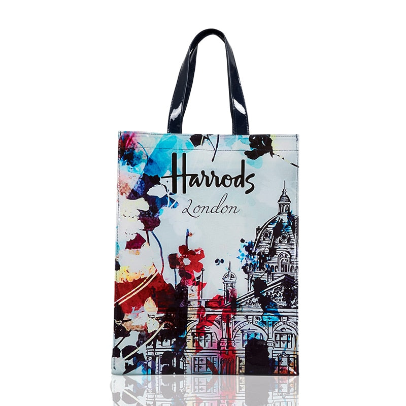 Eco-Friendly Women's Floral Tote Shopping Bag - Reusable Grocery Bag for Beach, Market & Daily Use