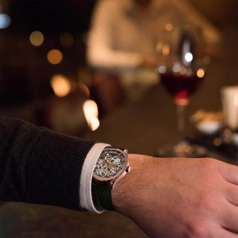 AGELOCER Men's Luxury Automatic Skeleton Watch - Stainless Steel Mechanical Timepiece for Business, Formal & Casual Wear | Top Brand Dress Watch for Gifts & Special Occasions