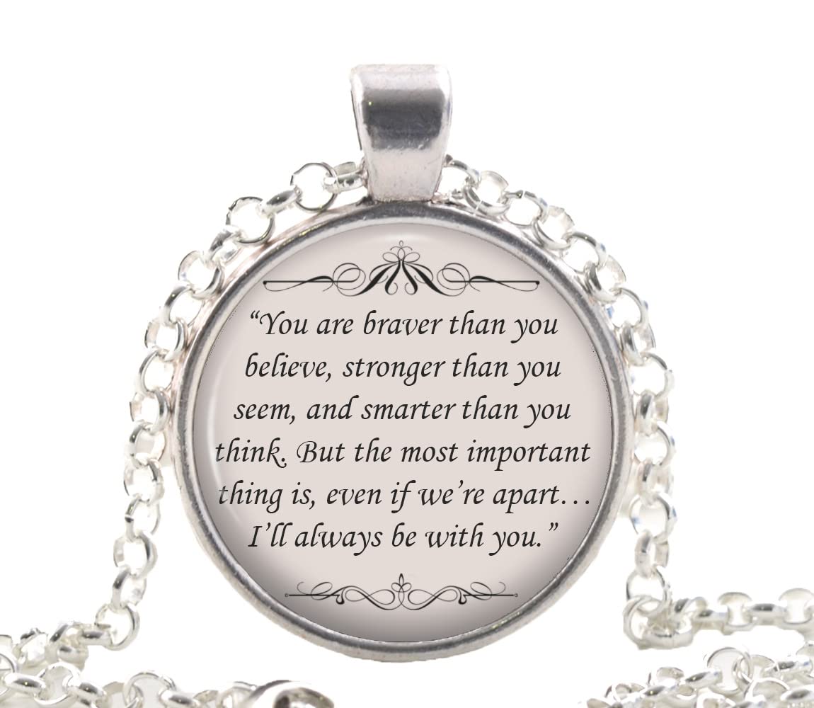 Silver Inspirational Quote Necklace - Motivational Pendant Jewelry for Women & Girls | Perfect Friendship Gift for Birthdays, Anniversaries & Everyday Encouragement