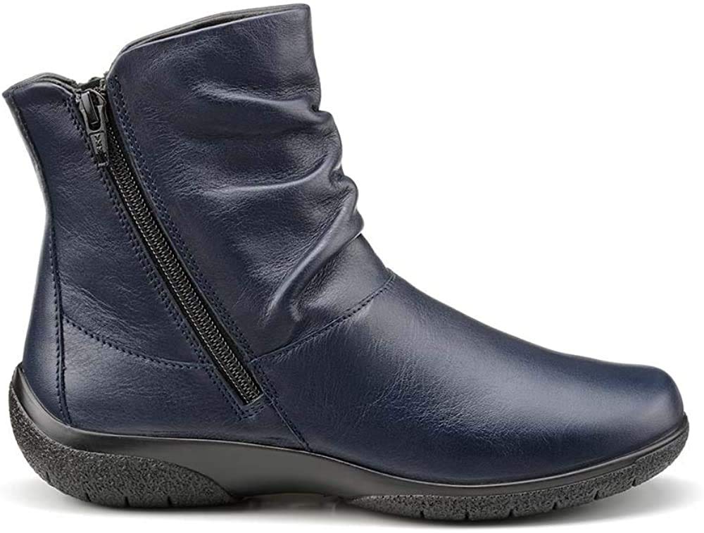 Hotter Women's Whisper Slouch Boots - Comfortable Ankle Boots for Women, Soft Leather Casual Booties with Side Zipper - Perfect for Fall, Winter & Everyday Wear