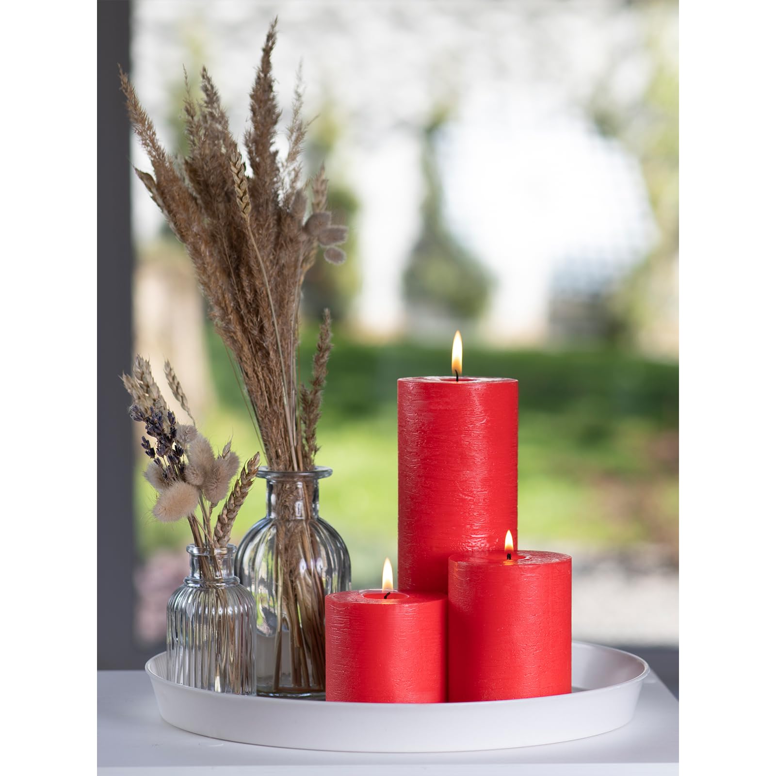 CANDWAX 3-Pack Pillar Candles 3