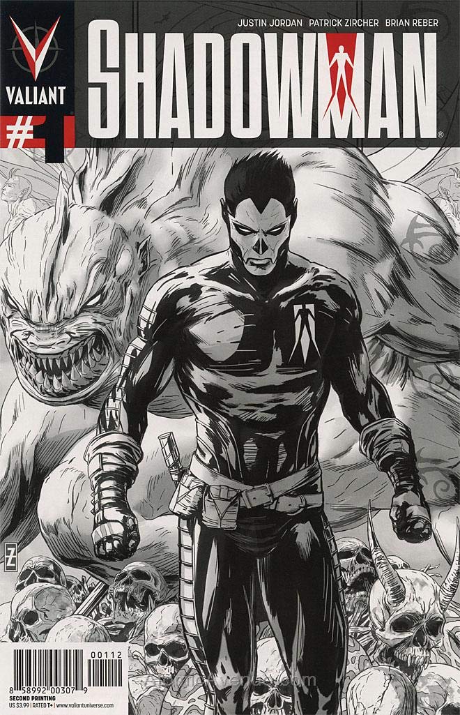 Shadowman (4th Series) #1 (2nd Printing) VF/NM Comic Book by Justin Jordan - Valiant Universe Superhero Action for Collectors & Readers