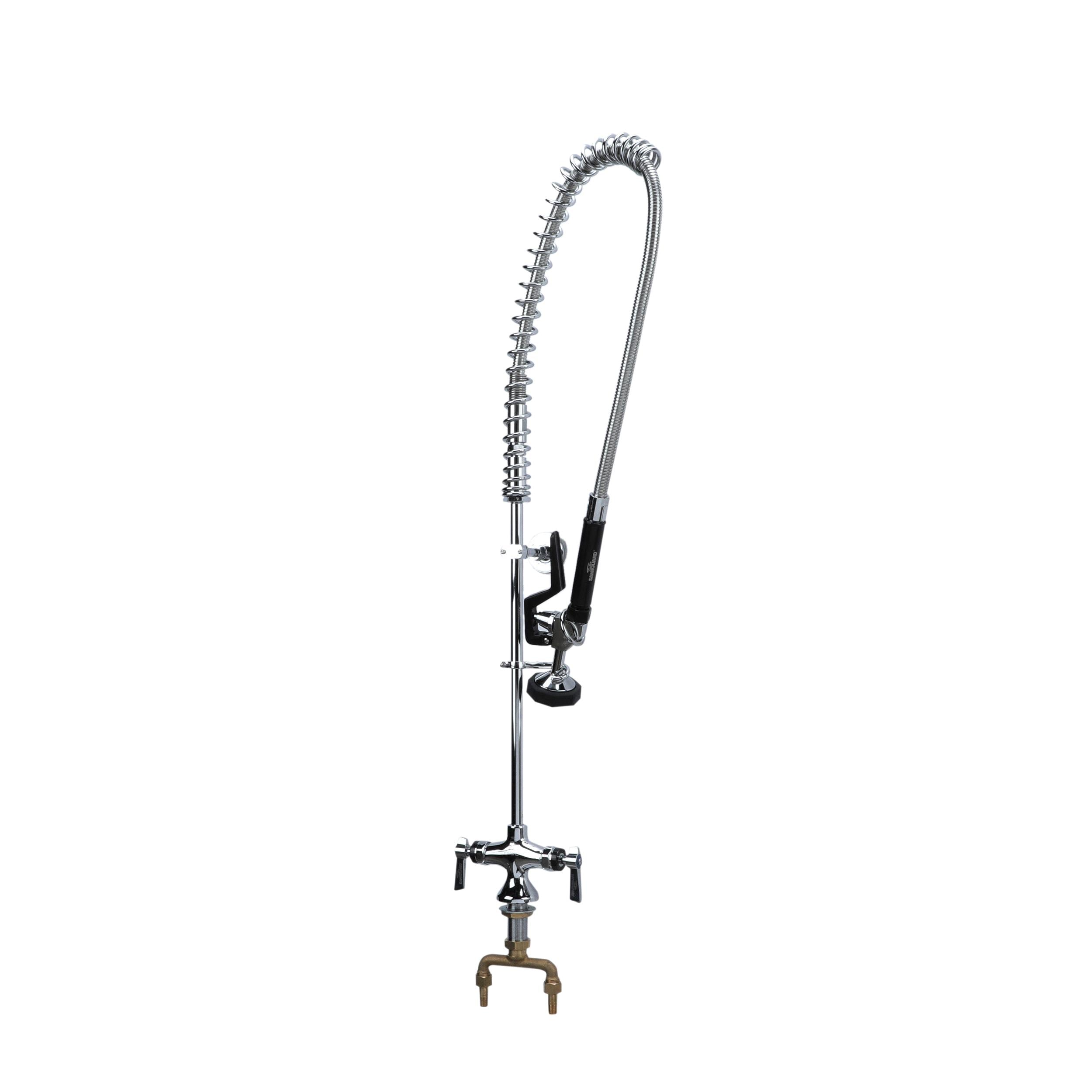 Encore Pre-Rinse Deck Mount Single Hole Faucet - Commercial Kitchen Sink Sprayer for Restaurants & Food Prep Areas