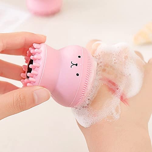 Reyox Silicone Face Scrubber & Exfoliator - Soft Octopus Massage Brush for Deep Facial Cleansing (Random Color) | Gentle Skin Care Tool for Daily Cleansing Routine & Spa Treatment
