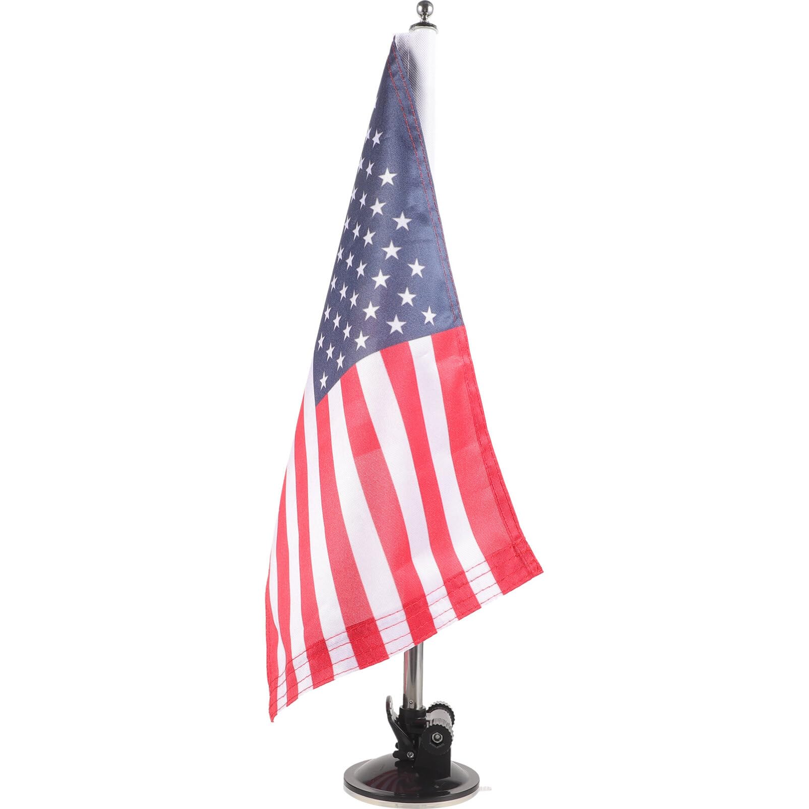 Didiseaon Car Flag Pole Kit - 1 Set Suction Cup Mounting Stand with Metal Flagpole & Cloth Flag for Automotive - Perfect for Sports Events, Parades, and Car Decorations