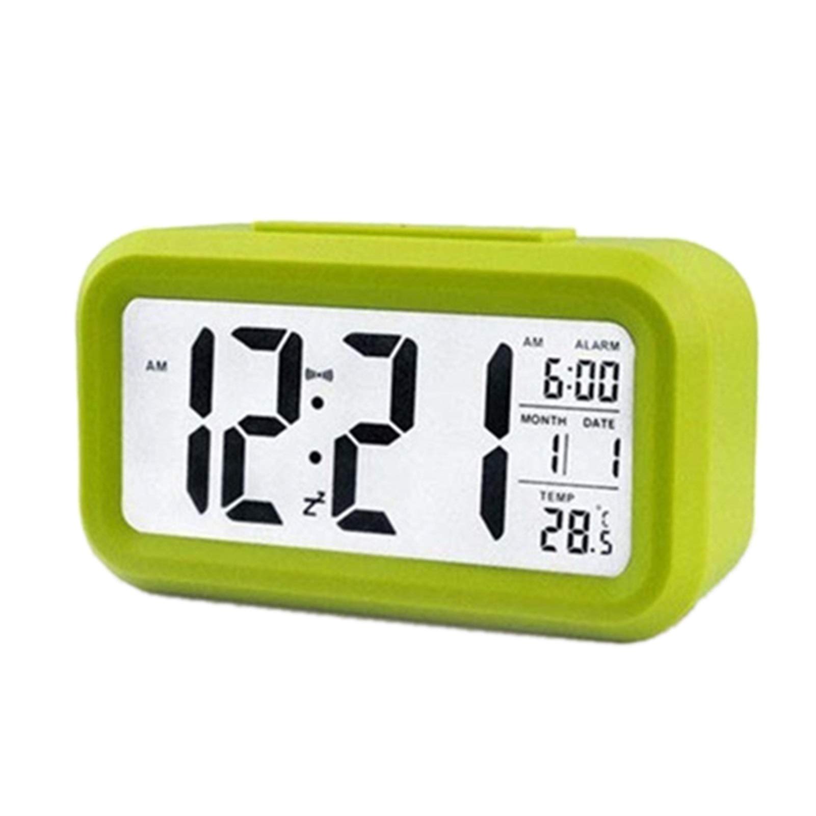 RALIRA Digital Alarm Clock with LED Display - Electronic Desk Clock with Time, Date, Temperature & Calendar - Perfect for Bedroom, Office, and Travel Use