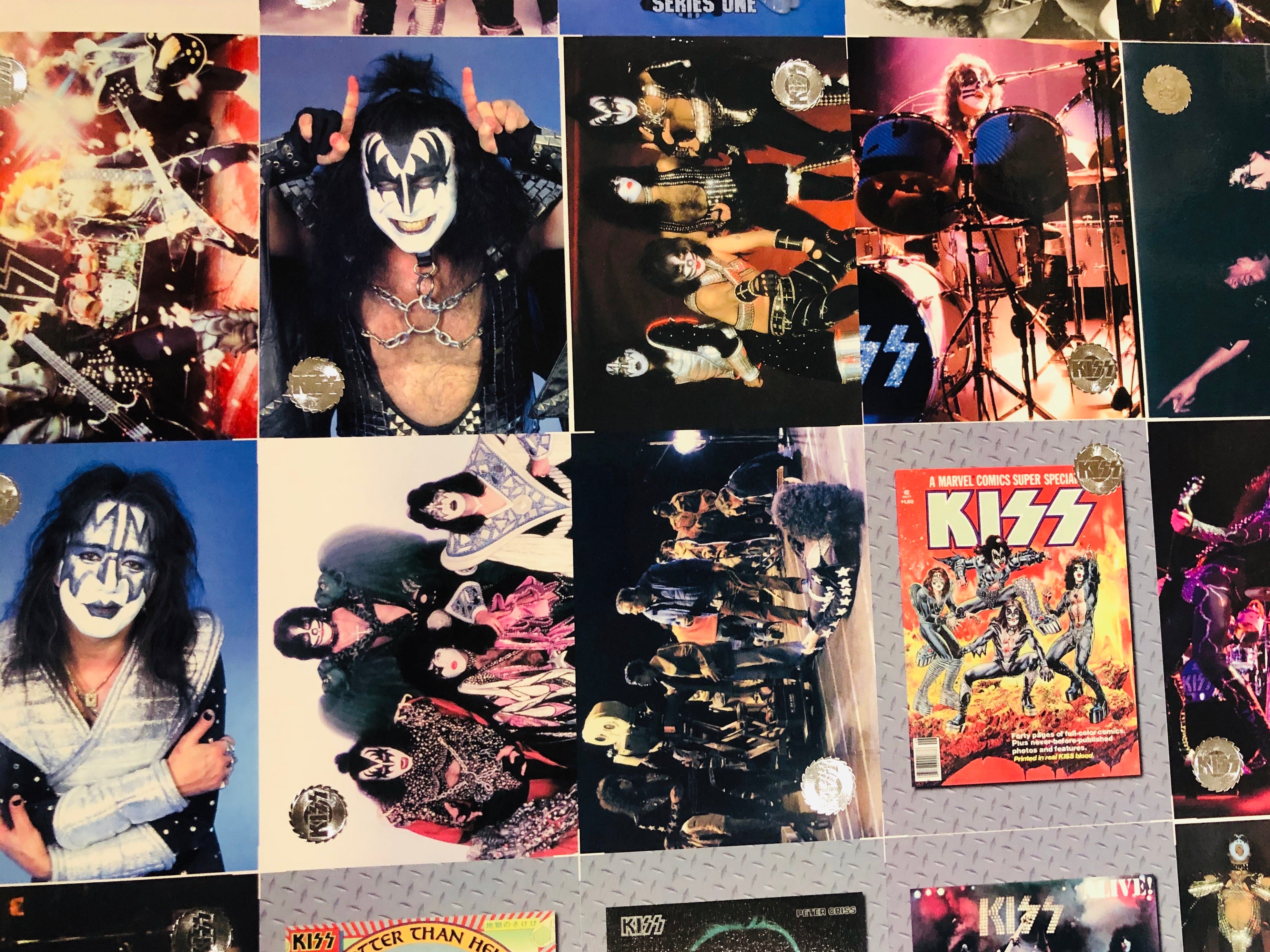 1997 Kiss Rock Band Rare Uncut Card Sheet Set - Collectible Memorabilia for Fans & Music Enthusiasts