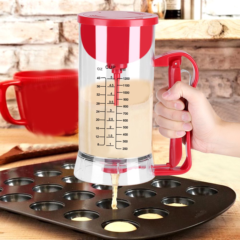 Yosoo Cordless Electric Batter Mixer - 3-in-1 Stirring, Dispensing & Separating Tool for Pancakes, Cupcakes & Waffles | Perfect Kitchen Gadget for Baking Enthusiasts & Breakfast Lovers