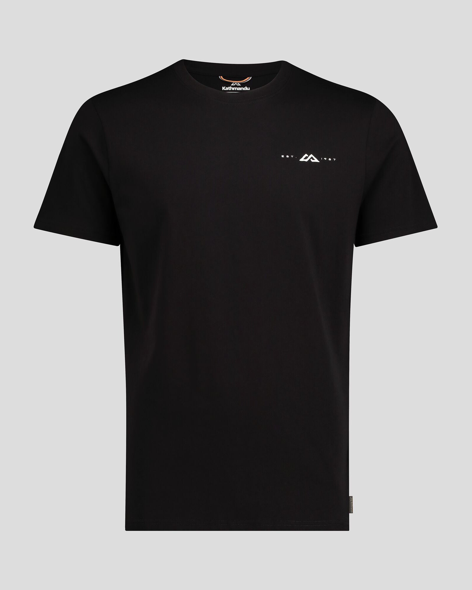 Men's Organic Cotton T-Shirt - Soft & Breathable Mountain Rays Tee for Hiking & Outdoor Activities - Black