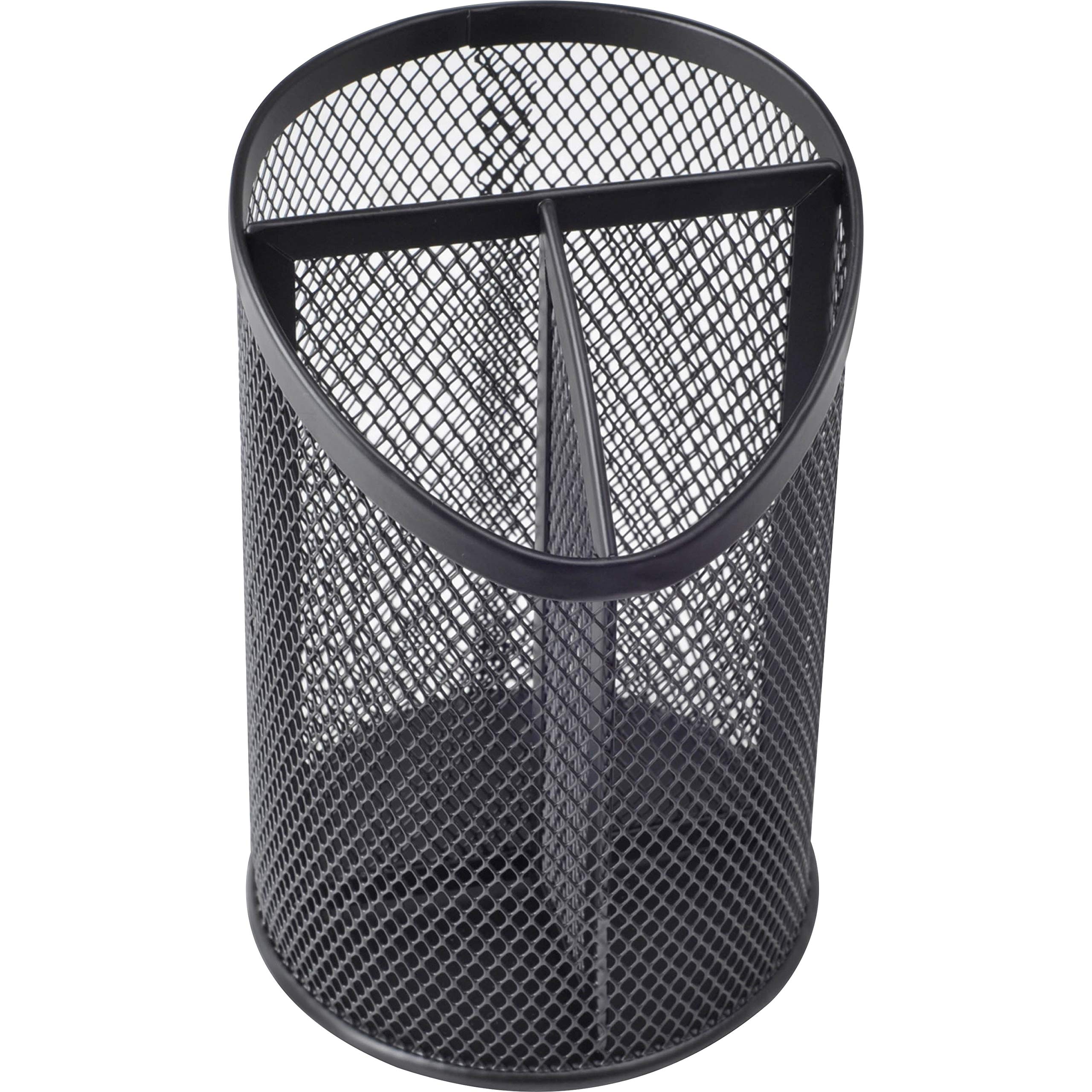 Lorell Mesh Desktop Organizer - Premium Metal Mesh Office Desk Organizer with 3 Compartments for Pens, Files & Supplies - Perfect for Home Office, School & Workspace Organization
